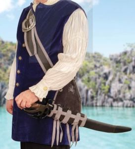 Pirat Korsaren Kaperfahrer Piratenschwert 16 Jh. mit Gürtel